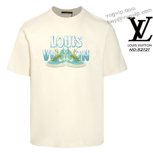 ルイ ヴィトン LOUIS VUITTON偽物ブランド 自然な肌触り 2024春夏季超人気 半袖Tシャツ 3色可選 高級感ある