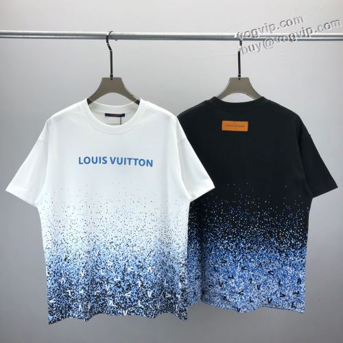 ブランド服 コピー お洒落に魅せる ルイ ヴィトン LOUIS VUITTON 半袖Tシャツ 2024夏季 2色可選 弾性が良好で