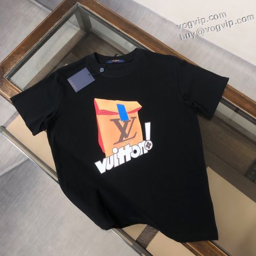 超目玉 スーパーコピーサイト 2024夏季 ルイ ヴィトン LOUIS VUITTON 素材感はさらりとしてい着やすい素材のTシャツです 2色可選 半袖Tシャツ