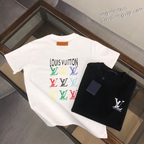 おしゃれに絶大な人気 半袖Tシャツ スーパーコピー 激安通販サイト 2024新款 ルイ ヴィトン LOUIS VUITTON 2色可選 着心地満点