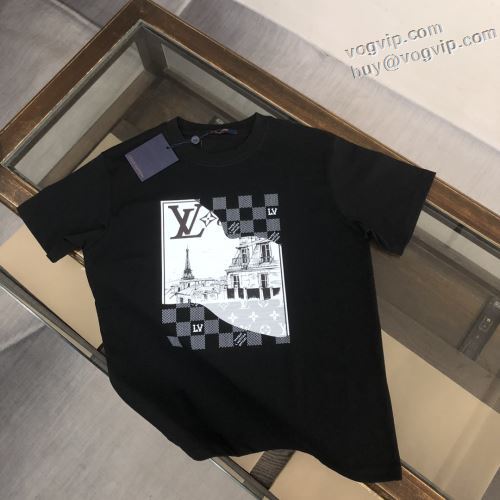 2024新款 抜群な楽チン感ある大定番 ルイ ヴィトン LOUIS VUITTON 半袖Tシャツ 2色可選 ブランド 偽物 通販 暖かみのある肌触り