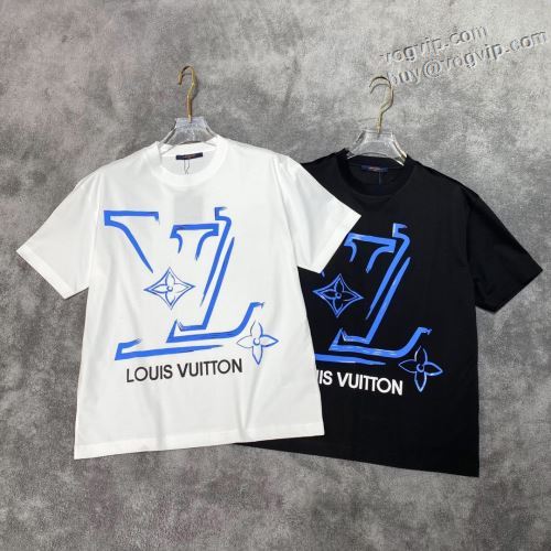 半袖Tシャツ 2024人気セール 速乾tシャツ ルイ ヴィトン偽物ブランド LOUIS VUITTON 2色可選 利便性に優れ
