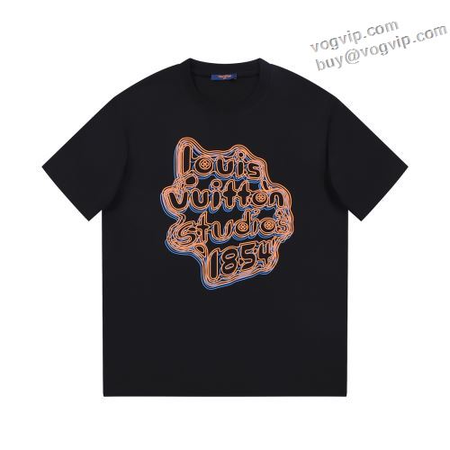 限量販売 ルイ ヴィトン 2024春夏新作 LOUIS VUITTONコピー ブランド 半袖Tシャツ 生地感も汗抜け感良い印象