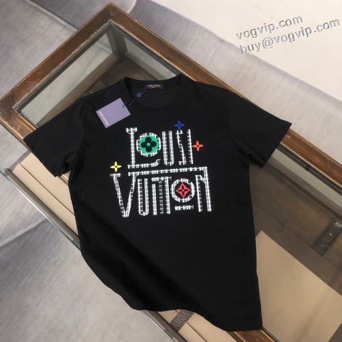人気商品 2024品質保証 半袖Tシャツ 2色可選 ルイ ヴィトン LOUIS VUITTON 日本最高N級ブランドコピー オールシーズン活躍度満点