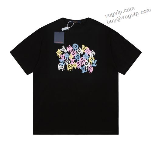 ルイ ヴィトン LOUIS VUITTON 2024品質保証 半袖Tシャツ 肌に刺激がなくて ブランド コピー 販売 2色可選 大人気☆NEW!! 