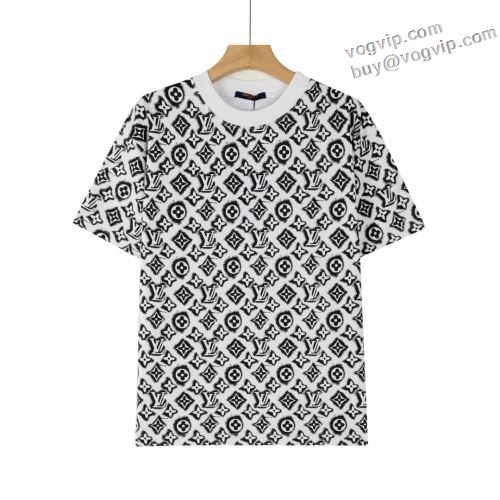 高級感演出 LOUIS VUITTON ブランド 偽物 通販 2024春夏 ルイ ヴィトン 半袖Tシャツ 3色可選 Tシャツ メンズ 半袖 シンプル 大きいサイズ