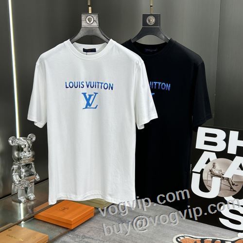 数に限りがある 爆買い2024 ルイ ヴィトンスーパーコピー 激安 LOUIS VUITTON 半袖Tシャツ 新作のプリントTが登場！ 2色可選