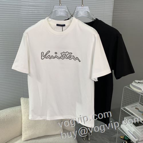 存在感のある 半袖Tシャツ ルイ ヴィトン LOUIS VUITTON偽物ブランド 2024爆買い最新作 流行に関係なく長年愛用できる 2色可選
