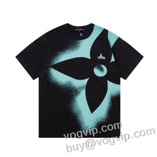 優美なお出かけスタイル ルイ ヴィトン LOUIS VUITTON 半袖Tシャツ コピーブランド 2024数量限定新作登場 優しいフィット感 2色可選