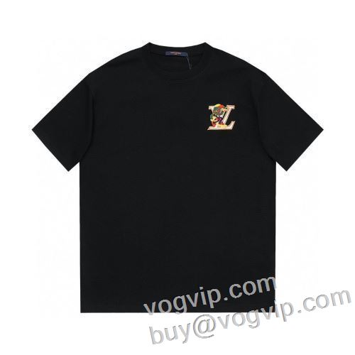 2024数量限定新作登場 半袖Tシャツ ルイ ヴィトン LOUIS VUITTON 偽物ブランド 乾きやすい 2色可選 人目を惹くデザイン