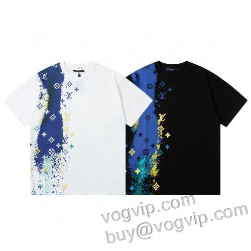 スーパーコピー 優しい色合い 半袖Tシャツ 2色可選 ルイ ヴィトン LOUIS VUITTON 2024数量限定新作登場 しわになりにくい