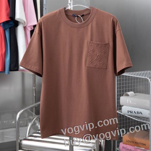 ルイ ヴィトンスーパーコピー 激安 2024春夏 LOUIS VUITTON 半袖Tシャツ しわになりにくい 3色可選 【人気ブログ掲載】