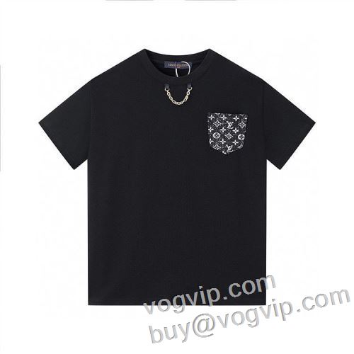 お買い得品 ブランド服 コピー ルイ ヴィトン LOUIS VUITTON 半袖Tシャツ tシャツ メンズ 半袖 おしゃれ カジュアル 2色可選 2024お得100%新品