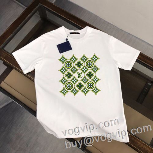 数に限りがある LOUIS VUITTONスーパーコピー 優良サイト 2024お買い得大人気 ルイ ヴィトン 半袖Tシャツ 2色可選 涼しい カジュアル 春 夏 薄手 Tシャツ