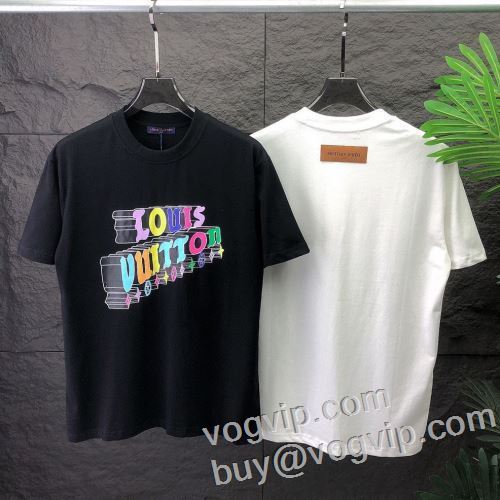 半袖Tシャツ 着心地満点 ルイ ヴィトンコピー ブランド LOUIS VUITTON 2024爆発的通販 2色可選 ムダな装飾を排したデザイン