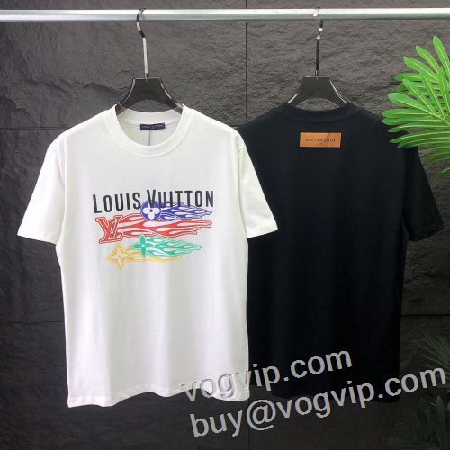 大好評 半袖Tシャツ 着回し度抜群 ルイ ヴィトンスーパーコピー 激安 LOUIS VUITTON 2024爆発的通販 2色可選