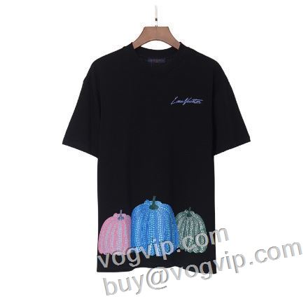 ルイ ヴィトンコピーブランド 半袖Tシャツ LOUIS VUITTON 2024 暖かみのある肌触り 2色可選 存在感のある
