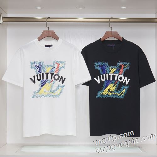 抜群の雰囲気が作れる! ルイ ヴィトン 半袖Tシャツ LOUIS VUITTONスーパーコピー 激安 2024秋冬季超人気 着心地満点 2色可選