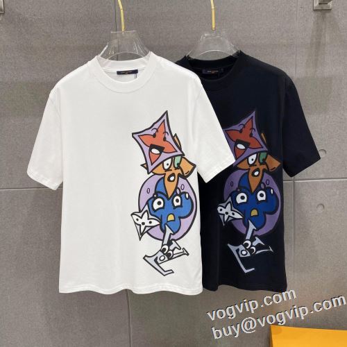 ルイ ヴィトン LOUIS VUITTON スーパーコピー 激安 半袖Tシャツ 2色可選 ネックライン 2024品質保証高品質 豊富なサイズ