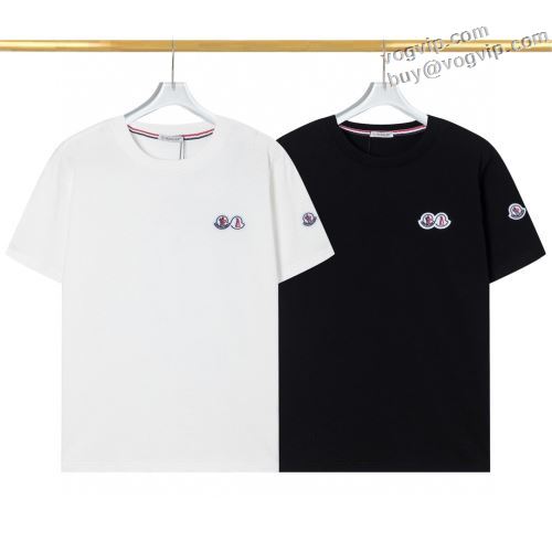 MONCLER 半袖Tシャツ セレブ風 2色可選 2024最新入荷 モンクレールブランド 偽物 通販