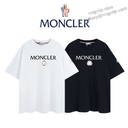 個性的なデザイン ブランド コピー 販売 2024新款 モンクレール MONCLER 定番人気 半袖Tシャツ 2色可選