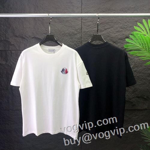 人気激売れ モンクレールコピー MONCLER 半袖Tシャツ 2色可選 気軽にカジュアルに使える 2024春夏季超人気