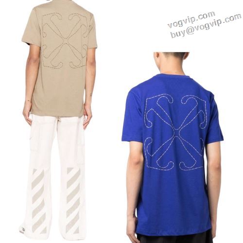 高品質 大好評 半袖Tシャツ 2色可選 ブランド コピー 販売 2024最新入荷 オフホワイト OFF-WHITE