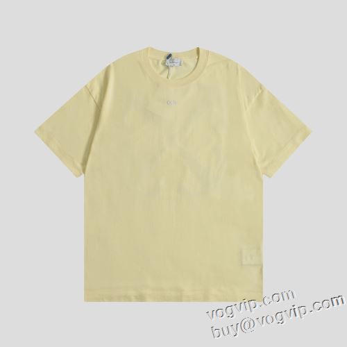 魅力ファッション 半袖Tシャツ オフホワイト コピー ブランド 2024年モデル入荷 2色可選 カッコいい印象を付ける