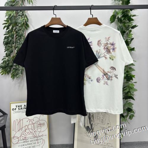 上品に着こなせ オフホワイト OFF-WHITE 2024激安大特価低価 半袖Tシャツ 2色可選 ブランド コピー 販売 速乾tシャツ