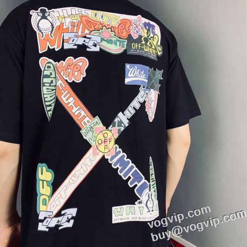 今一番HOTな新品 ブランドコピー代引き専門店 2024激安大特価低価 オフホワイト OFF-WHITE 半袖Tシャツ カジュアル系ファッションの定番アイテム