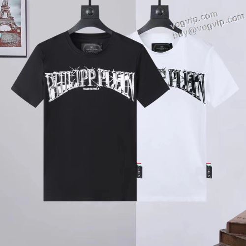 肌触りのいい 2024新款 フィリッププレインコピーブランド PHILIPP PLEIN 使い勝手抜群 半袖Tシャツ 2色可選