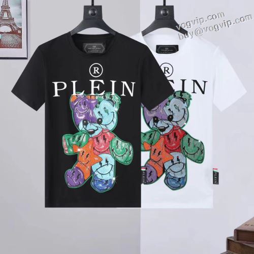 フィリッププレインブランドコピー PHILIPP PLEIN 優しいフィット感 2024新款 半袖Tシャツ 2色可選 お洒落自在