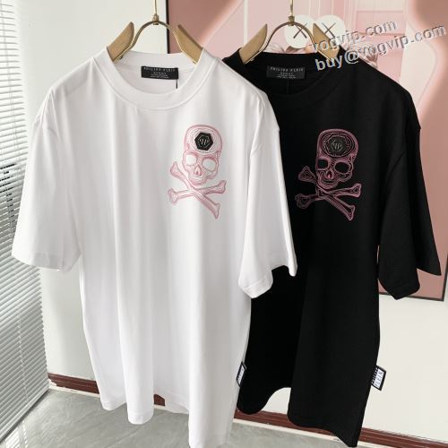 フィリッププレイン PHILIPP PLEIN しわになりにくい 2024人気セール 偽物ブランド 半袖Tシャツ 2色可選 お買得
