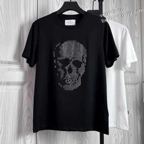 2024爆買い最新作 フィリッププレイン 超人気美品◆ PHILIPP PLEIN ブランド 偽物 通販 半袖Tシャツ 2色可選 快適な着心地