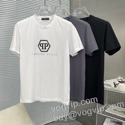 上品な輝きを放つ形 コピー商品 フィリッププレイン PHILIPP PLEIN 半袖Tシャツ 吸汗速乾 2色可選 2024春夏新作