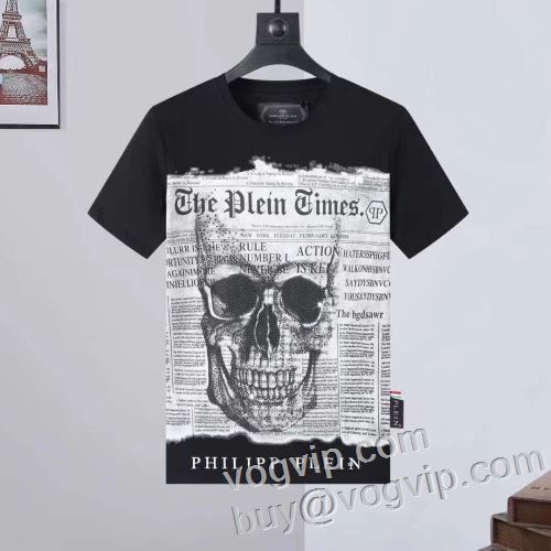 超目玉 フィリッププレイン PHILIPP PLEIN 2024夏季 半袖Tシャツ お洒落に魅せる 日本最高N級ブランドコピー 2色可選