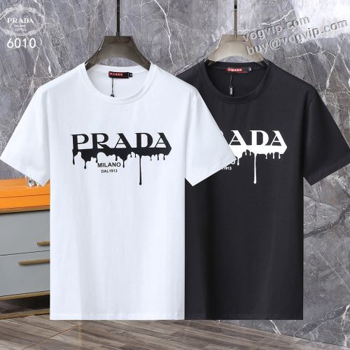 高評価の人気品 プラダブランド コピー 2024春夏新作 PRADA 自然な肌触り 半袖Tシャツ 2色可選