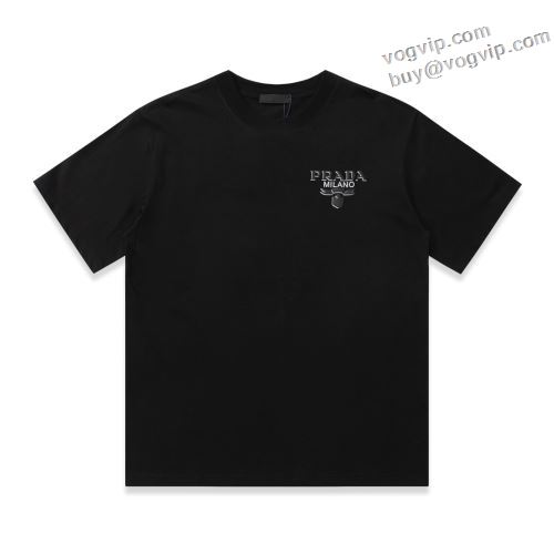 主役になる存在感 半袖Tシャツ 2色可選 2024最新入荷 プラダスーパーコピー PRADA 消臭抗菌効果がある