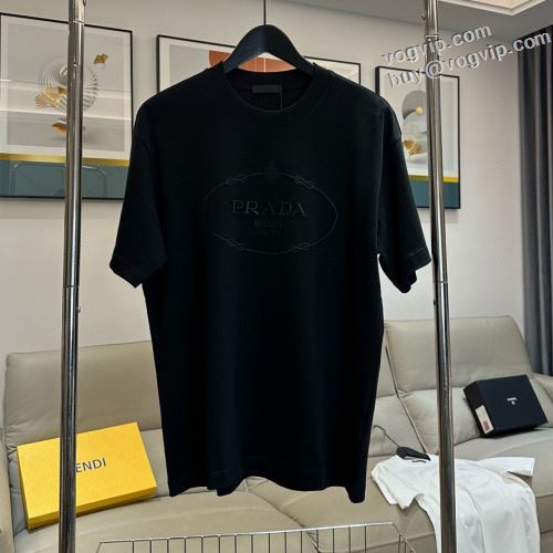 2024新作品 特別人気感謝SALEスーパーコピーサイト プラダ PRADA 半袖Tシャツ 2色可選 夏の服 お洒落 おしゃれ オシャレ お洒落