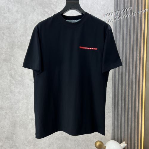 2024新作登場 スーパーコピー 激安通販サイト プラダ PRADA 半袖Tシャツ 7色可選 ファション性の高い