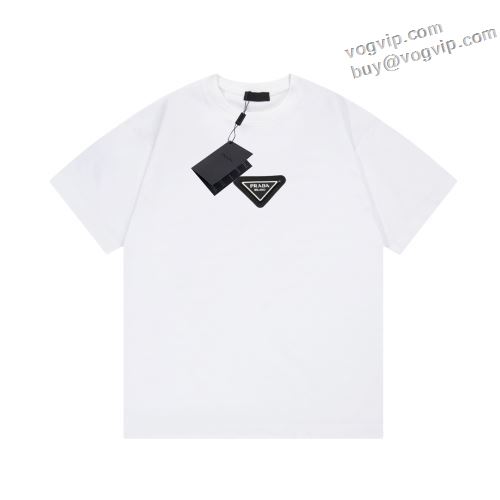 数に限りがある 最高品質のブランドコピー専門店 プラダ PRADA 半袖Tシャツ 2色可選 2024新作のプリントTが登場！