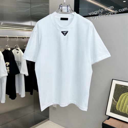 2024 ファッション 人気 プラダ PRADA 半袖Tシャツ 2色可選 コピーブランド 吸汗 速乾 カジュアル 涼しい 快適