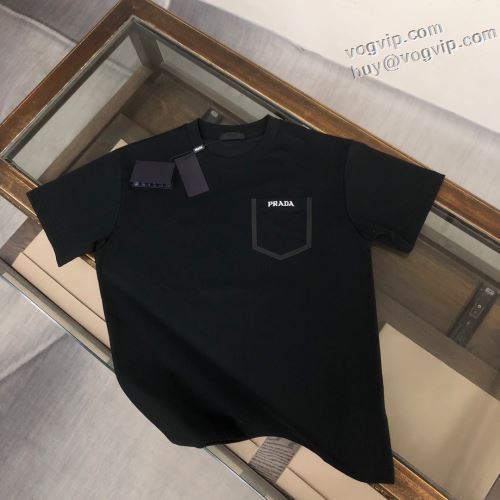 【大人気】定番商品 2024春夏 プラダ PRADA 半袖Tシャツ スーパーコピー 激安 3色可選 おしゃれ 春 夏 秋 スポーツ