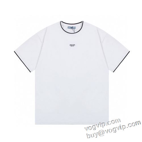 人気商品 半袖Tシャツ プラダ コピー 2024春夏新作 2色可選