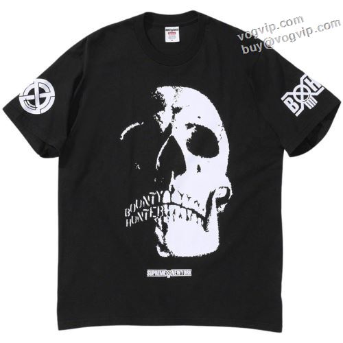 人気商品 SUPREME X BOUNTY HUNTER SKULLS TEE 2024最新入荷 シュプリーム 半袖Tシャツ 着回し度抜群