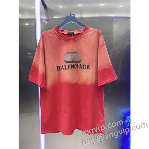 バレンシアガ 2024春夏 BALENCIAGAブランド コピー 接触冷感 レディース 半袖Tシャツ 2色可選 人気新品★超特価★