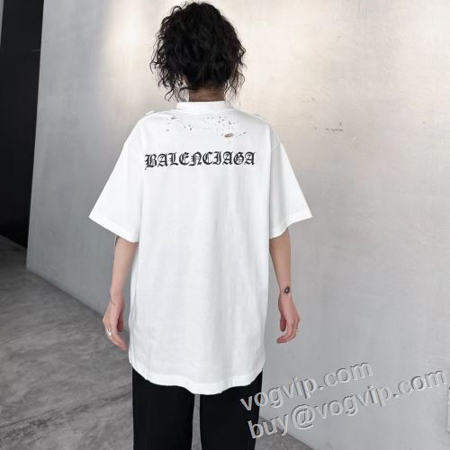 バレンシアガ BALENCIAGA 上品な輝きを放つ形 2024最新入荷 レディース 半袖Tシャツ 3色可選 VOGブランドコピー 首元をボートネックにすることで、女性らしさをプラス