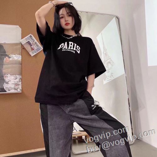 ブランド服 コピー お洒落に魅せる 2024最新入荷 バレンシアガ BALENCIAGA レディース 半袖Tシャツ シンプルで合わせやすい 2色可選