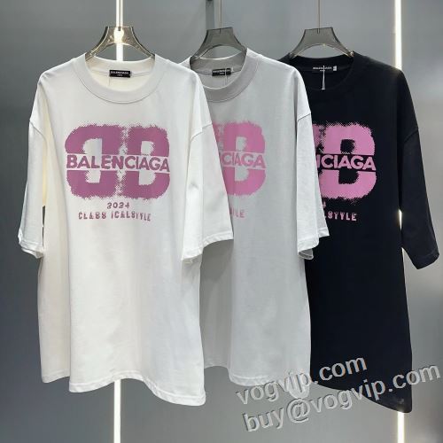 レディース 半袖Tシャツ ランキング商品 レディース tシャツ Tシャツ カジュアルな中にも上品さを スーパーコピー n級品 2024新作品 バレンシアガ BALENCIAGA 3色可選