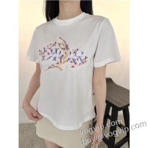ディオール DIOR 数に限りがある 2024人気セール レディース 半袖Tシャツ スーパーコピー Tシャツ メンズ 半袖 シンプル 大きいサイズ